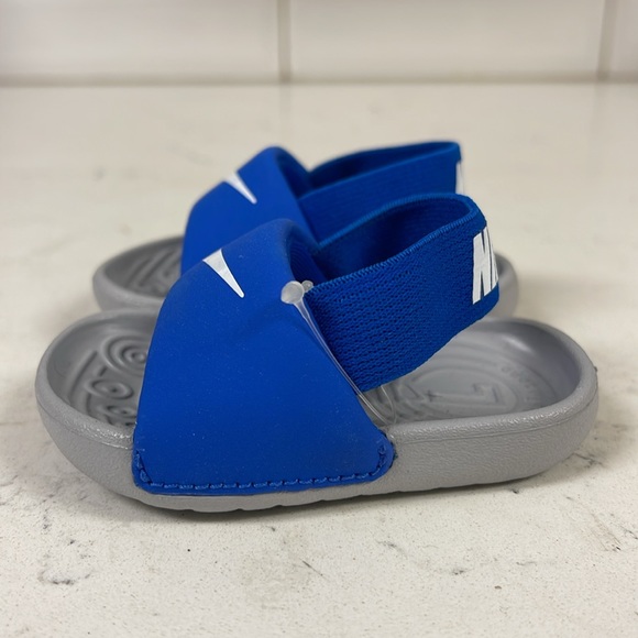 Nike Toddlers Kawa Slides Size 2C, Blue, BV1094-400 New - Picture 9 of 16